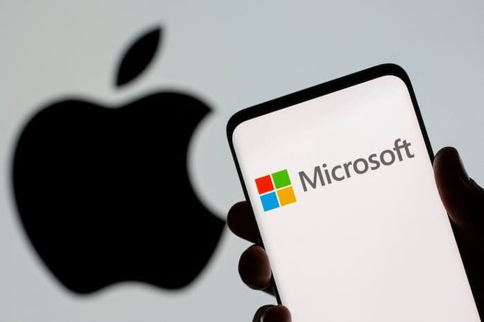 Microsoft supera Apple em valor de mercado pela primeira vez desde outubro de 2021