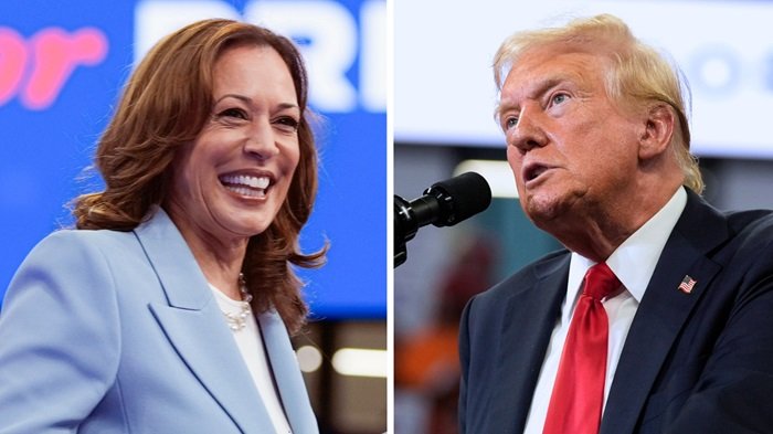 Disputa entre Trump e Harris mostra empate no Polymarket